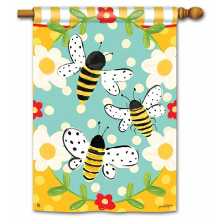 Bumbly Bees House Flag | Spring Flags | House Flags | Cool Flags