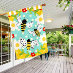 Bumbly Bees House Flag | Spring Flags | House Flags | Cool Flags