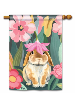 Garden Bunny House Flag | Spring Flags | House Flags | Cool Flag