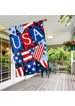 USA Banner House Flag Image