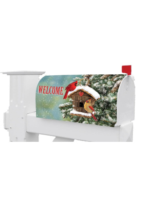 Cardinal Birdhouse Mailbox Cover | Mailbox Covers | MailWraps