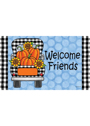 Gingham Truck Doormat | Decorative Doormats | MatMates