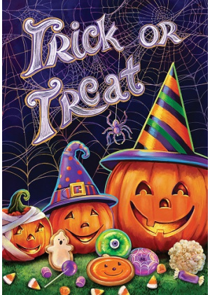 Happy Pumpkins Flag | Two Sided Flags | Halloween Flags