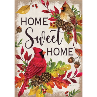 Home Sweet Cardinal Flag | Fall Flag | Two Sided Flags | Bird Flag