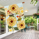 Sunflower Blooms House Flag Image