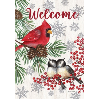 Winter Birds Flag | Winter Flags | Welcome Flags | Bird Flags