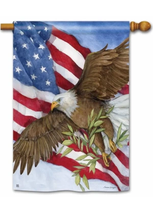 Soaring Eagle House Flag | 4th of July Flags | Patriotic Flags