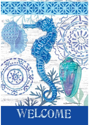 Blue Seahorse Flag | Summer Flags | Two Sided Flags | Cool Flags