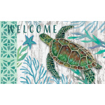 Sea Green Turtle Doormat | Decorative Doormats | MatMates
