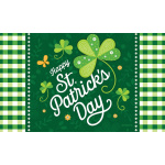 St. Pat's Check Doormat | MatMates | Decorative Doormats