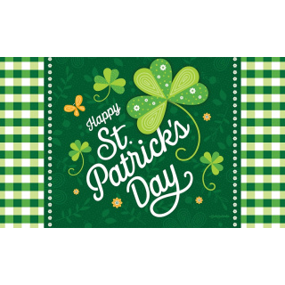 St. Pat's Check Doormat | MatMates | Decorative Doormats