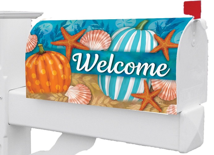 Beachy Autumn Mailbox Cover | Mailbox Covers | Mailbox Wraps