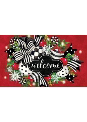 Black & White Swag Doormat | Decorative Doormats | MatMates