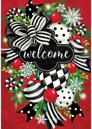 Black & White Swag Flag | Christmas Flags | Inspirational Flags