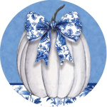 Blue & White Pumpkin Stepping Stone | Stepping Stones | Pavers