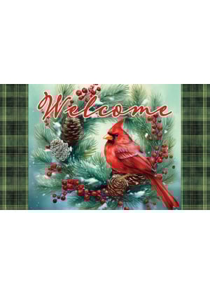Cardinal Wreath Doormat | Decorative Doormats | MatMates