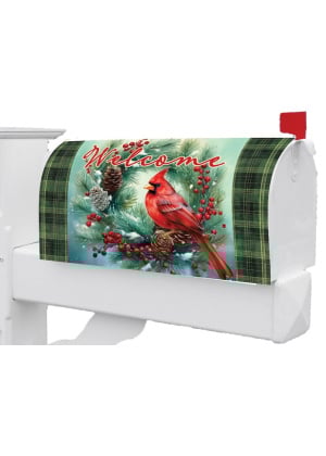 Cardinal Wreath Mailbox Cover | Mailbox Covers | MailWraps