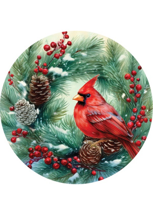 Cardinal Wreath Suncatcher | Suncatchers | Sun Catchers