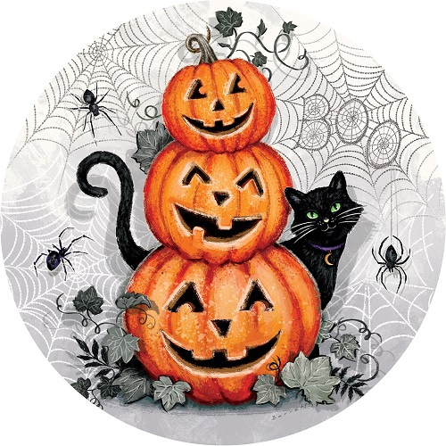 Cat & Pumpkin Stepping Stone Cat & Pumpkins Stepping Stone | Stepping Stones | Pavers