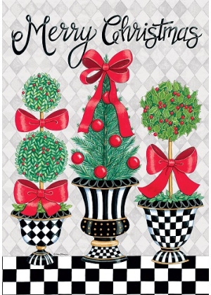 Christmas Topiary Flag | Christmas Flags | Double Sided Flags