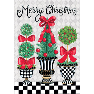 Christmas Topiary Flag | Christmas Flags | Double Sided Flags