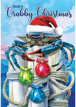 Crabby Christmas Flag | Christmas Flags | Double Sided Flags