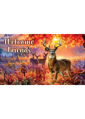 Deer Pumpkins Doormat | Decorative Doormats | MatMates