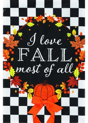 Fall Wreath Flag | Applique Flags | Fall Flags | Garden Flags