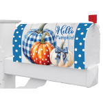 Gingham Pumpkin Stack Mailbox Cover | Mailbox Cover | Mailwrap