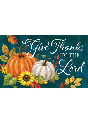 Give Thanks Pumpkins Doormat | Decorative Doormats | MatMates