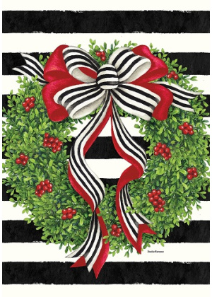 Holiday Stripes Flag | House Flags | Christmas Flags | Garden Flag