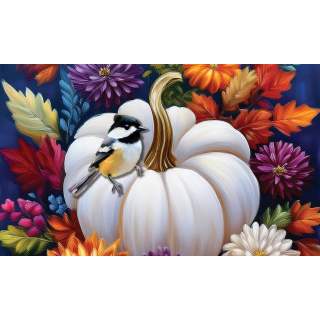 Mums & Chickadee Doormat | Decorative Doormats | MatMates