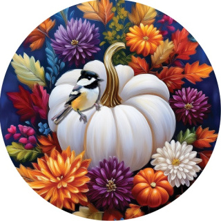 Mums & Chickadee Stepping Stone | Stepping Stones | Pavers