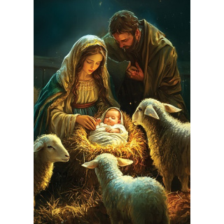 Nativity With Sheep Flag | House Flag | Christmas Flag | Cool Flag