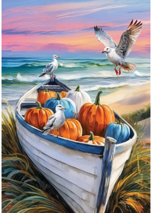 Pumpkin Boat Flag | Fall Flags | Two Sided Flags | Nautical Flags
