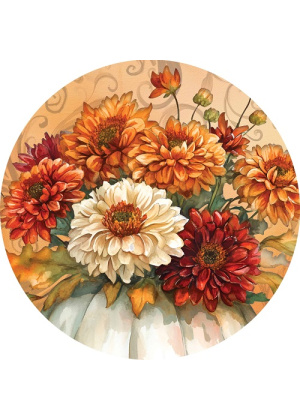 Pumpkin Mums Suncatcher | Suncatchers | Sun Catchers