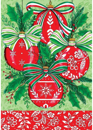 Red Ornaments Flag | Holiday Flags | Christmas Flags | Cool Flags