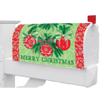 Red Ornaments Mailbox Cover | Mailbox Covers | Mailbox Wraps