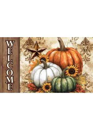 Rustic Pumpkins Doormat | Decorative Doormats | MatMates
