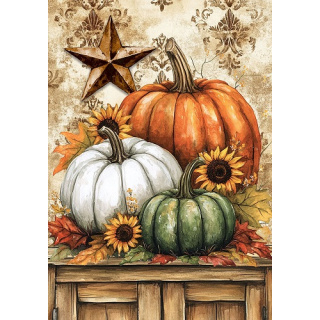 Rustic Pumpkins Flag | Fall Flags | Floral Flags | Garden Flags