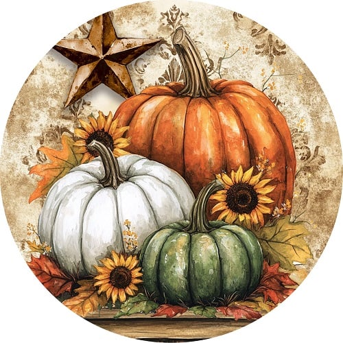 Rustic Pumpkins Stepping Stone | Stepping Stones | Pavers