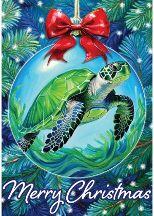 Sea Turtle Ornament Flag | Christmas Flags | Double Sided Flags