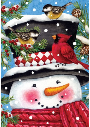Snowman & Birds Flag | Winter Flags | Snowman Flags | Cool Flag