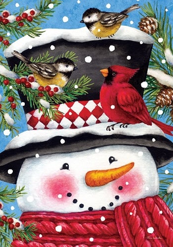 Snowman & Birds Flag | Winter Flags | Snowman Flags | Cool Flag