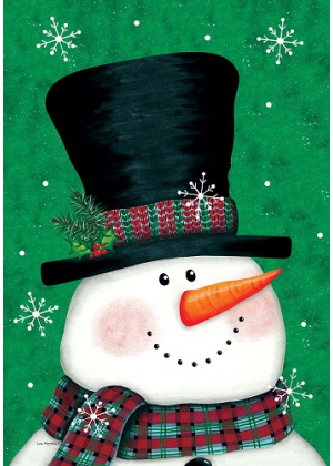Snowman on Green Flag | Snowman Flag | Winter Flag | Cool Flag