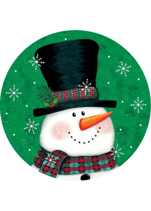 Snowman on Green Suncatcher | Suncatchers | Sun Catchers