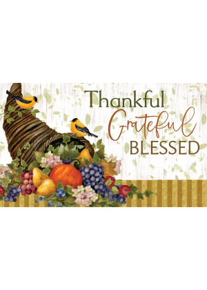 Thankful Cornucopia Doormat | Decorative Doormats | MatMates