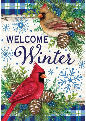 Winter Cardinals Flag | Christmas Flags | Holiday Flags | Cool Flag