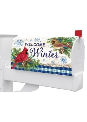 Winter Cardinals Mailbox Cover | Mailbox Covers | MailWraps