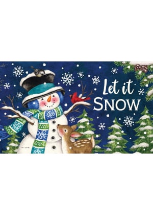 Woodland Snowman Doormat | Decorative Doormats | MatMates